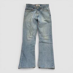 Levi’s 505 Regular Fit Distressed Light Wash Jeans 33x33 Frayed Thrashed